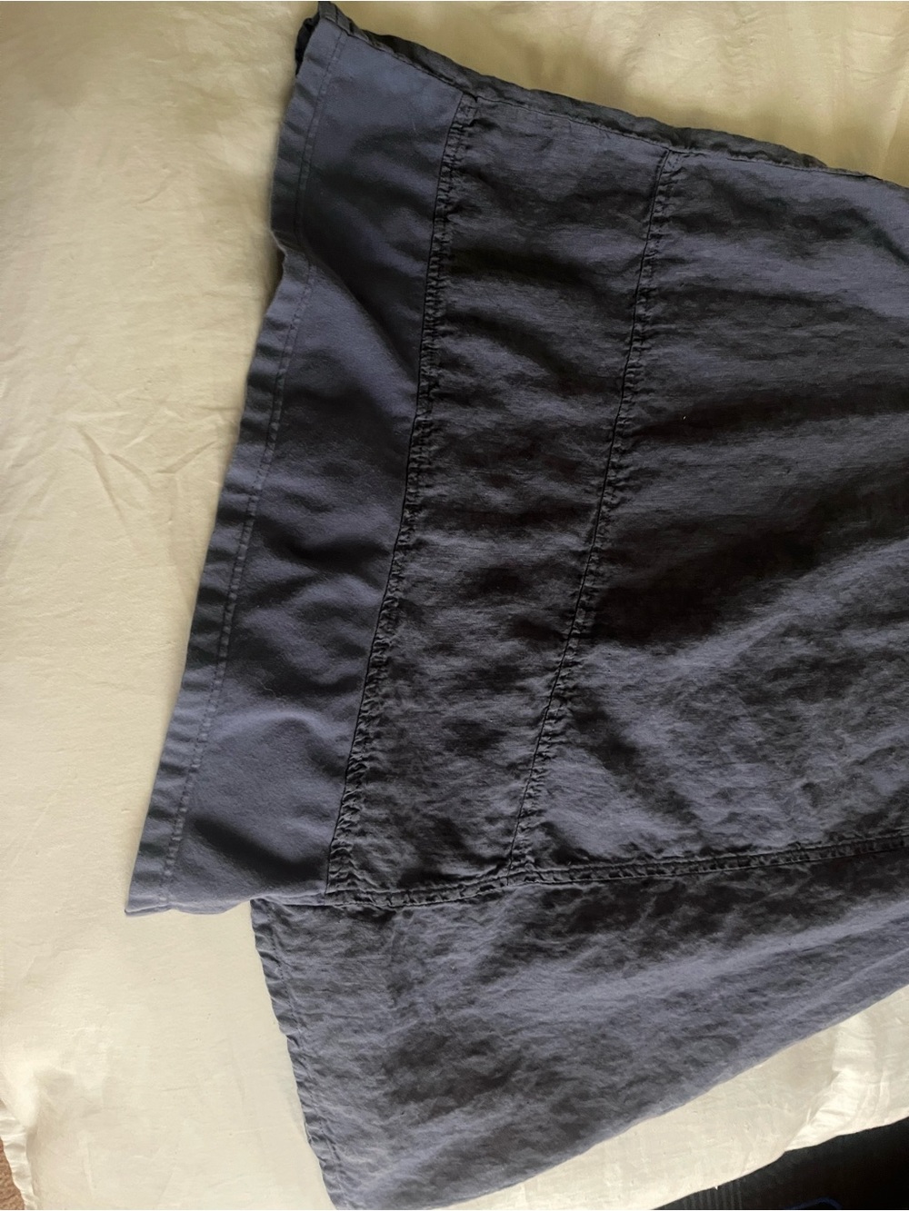 FLAX design Sleeveless Washed Indigo blue medium Linen Tunic Top - Picture 11 of 12